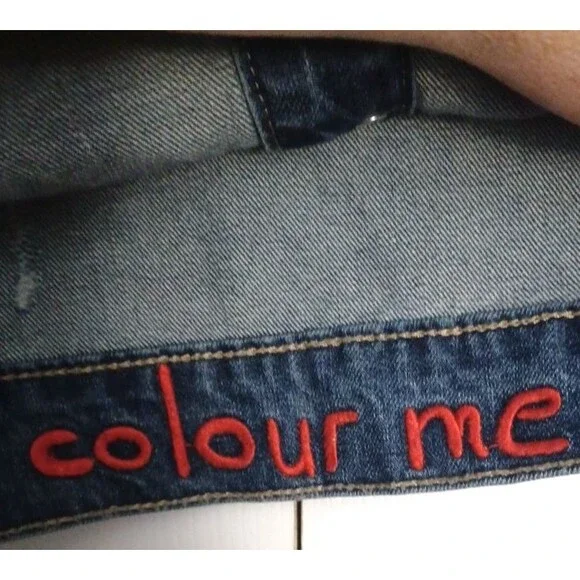 Desigual Women's Chaq Yes Embroidered Jean Jacket Blue Size M 100% cotton - Picture 13 of 16